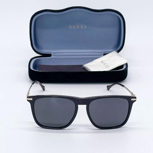 Sale! New Gucci Unisex 55mm Black Sunglasses! - Picture 2 of 8